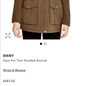 DKNY Hooded fleece parka